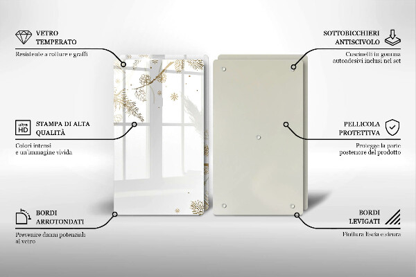 Sklo za varnú dosku Zimné dekorácie