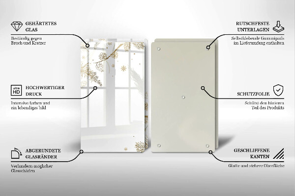 Sklo za varnú dosku Zimné dekorácie