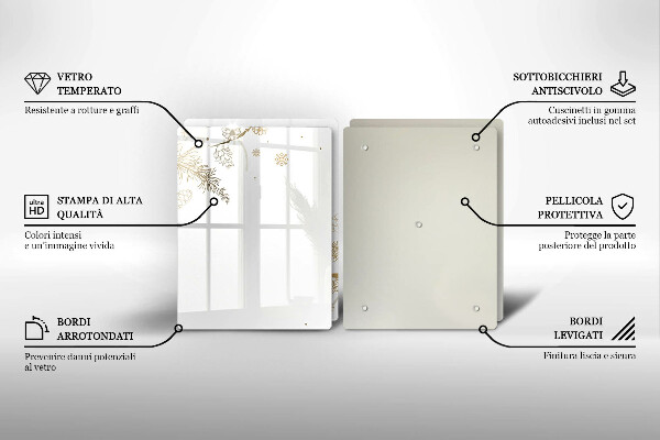 Sklo za varnú dosku Zimné dekorácie