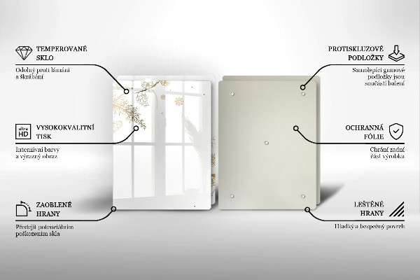 Sklo za varnú dosku Zimné dekorácie