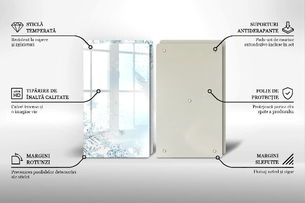 Sklo za varnú dosku snehová vločka