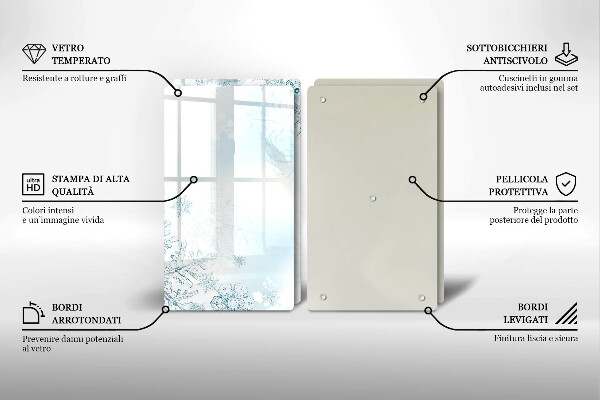 Sklo za varnú dosku snehová vločka