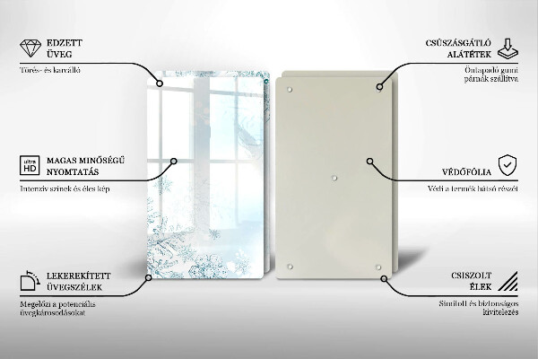 Sklo za varnú dosku snehová vločka