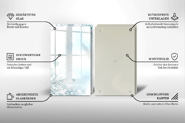 Sklo za varnú dosku snehová vločka