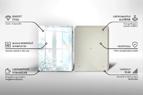 Sklo za varnú dosku snehová vločka