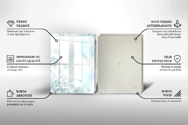 Sklo za varnú dosku snehová vločka