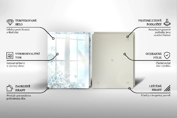 Sklo za varnú dosku snehová vločka