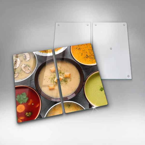 Sklo za varnú dosku Farebné polievky