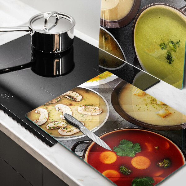 Sklo za varnú dosku Farebné polievky