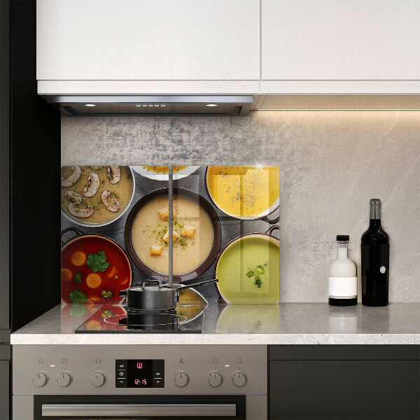 Sklo za varnú dosku Farebné polievky