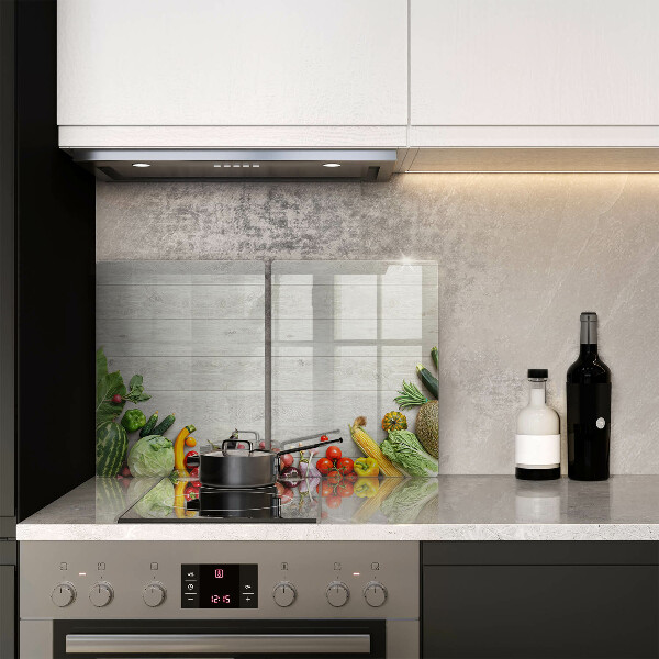 Sklo za varnú dosku Zelenina na doskách