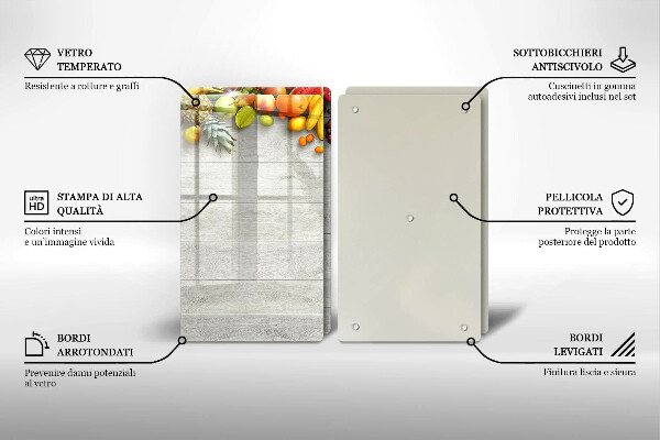Sklo za varnú dosku Ovocie na doskách