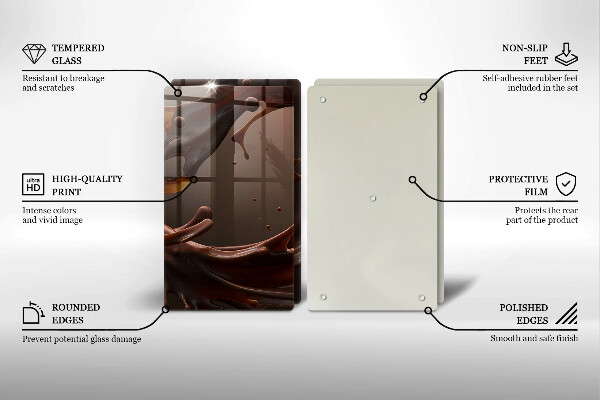 Sklo za varnú dosku Tekutá čokoláda