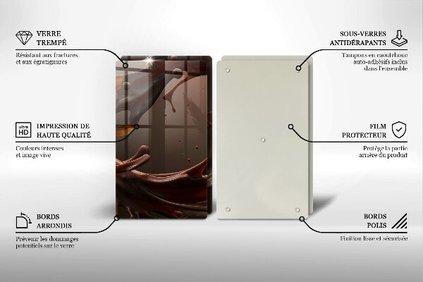 Sklo za varnú dosku Tekutá čokoláda