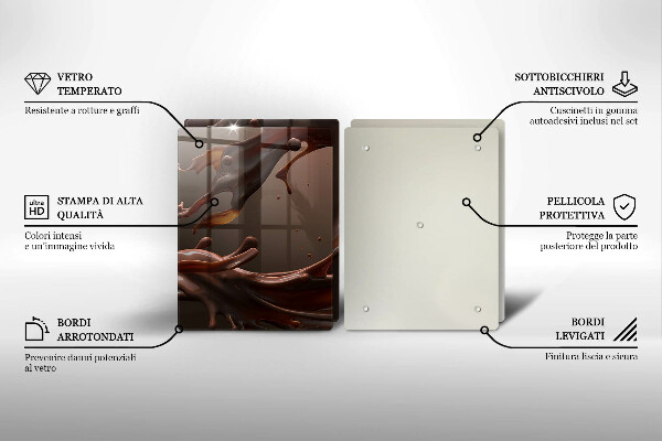 Sklo za varnú dosku Tekutá čokoláda