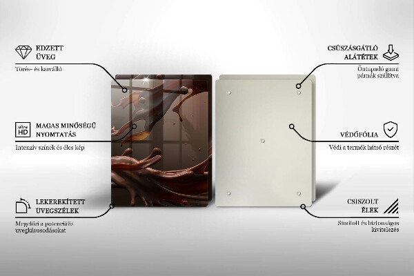 Sklo za varnú dosku Tekutá čokoláda