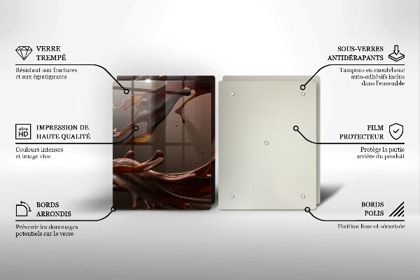 Sklo za varnú dosku Tekutá čokoláda