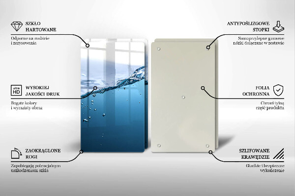 Sklo za varnú dosku Modrá voda