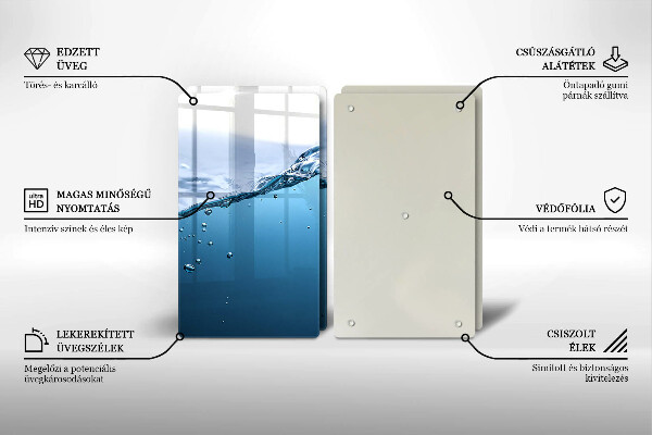 Sklo za varnú dosku Modrá voda