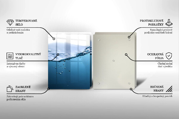 Sklo za varnú dosku Modrá voda