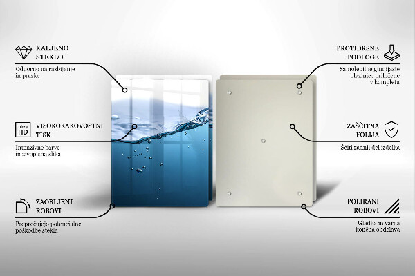 Sklo za varnú dosku Modrá voda