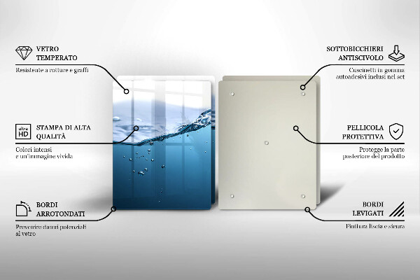 Sklo za varnú dosku Modrá voda
