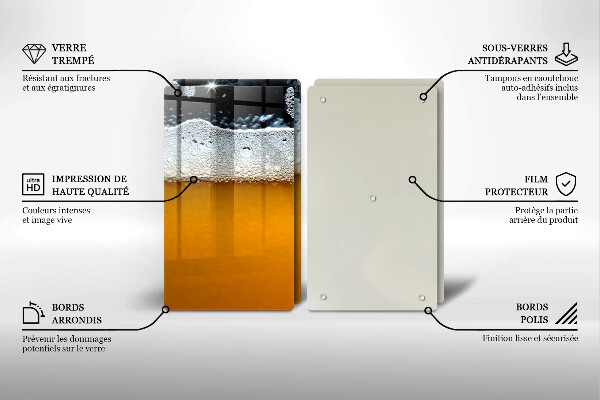 Sklo za varnú dosku Pite pivnú penu