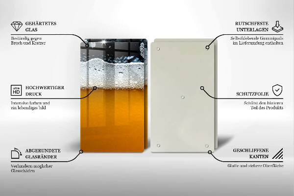 Sklo za varnú dosku Pite pivnú penu