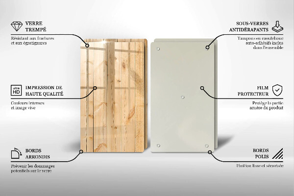 Sklo za varnú dosku Jemné drevené dosky