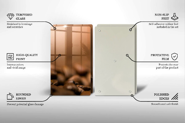 Sklo za varnú dosku Kávové zrná