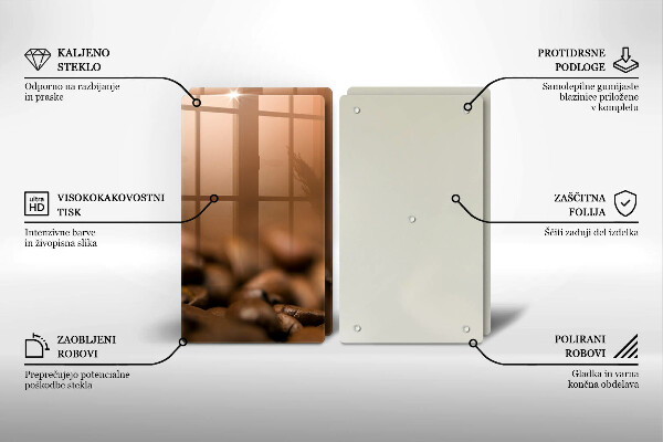 Sklo za varnú dosku Kávové zrná