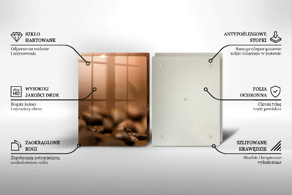 Sklo za varnú dosku Kávové zrná