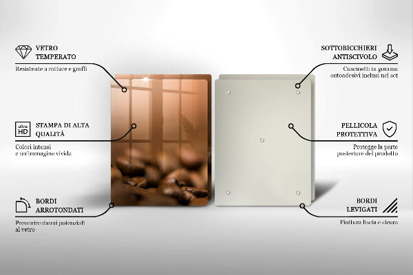 Sklo za varnú dosku Kávové zrná