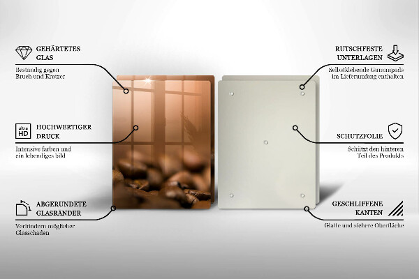 Sklo za varnú dosku Kávové zrná