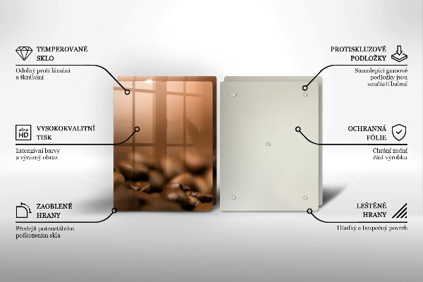 Sklo za varnú dosku Kávové zrná