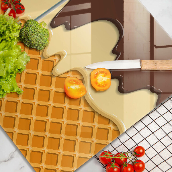 Sklo za varnú dosku Ilustrácia kornútok zmrzliny