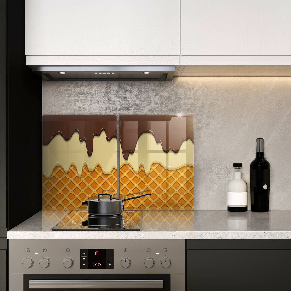 Sklo za varnú dosku Ilustrácia kornútok zmrzliny