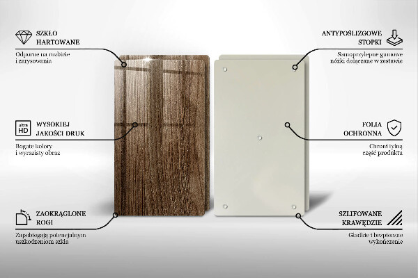 Sklo za varnú dosku Textúra dreva