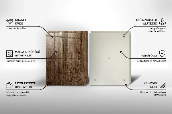 Sklo za varnú dosku Textúra dreva