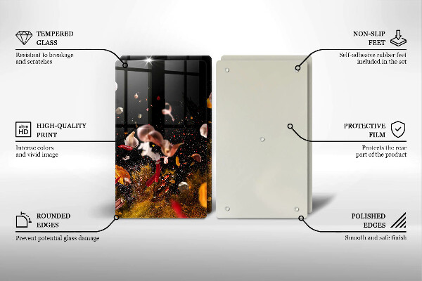 Sklo za varnú dosku Horúce korenie