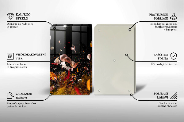 Sklo za varnú dosku Horúce korenie