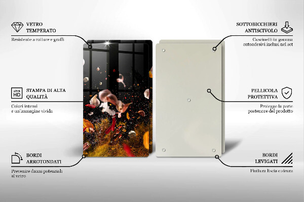 Sklo za varnú dosku Horúce korenie