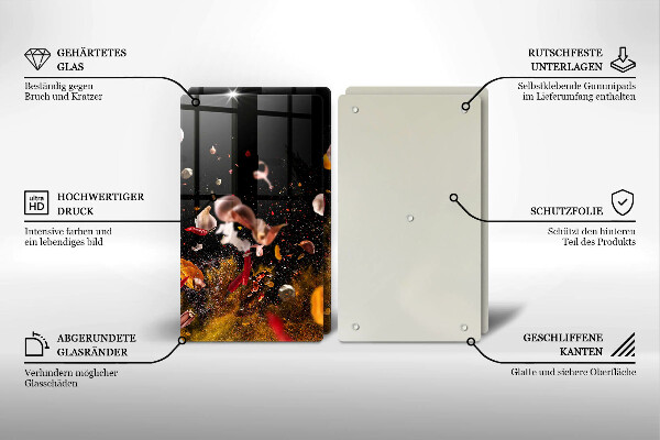 Sklo za varnú dosku Horúce korenie