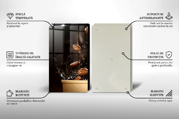 Sklo za varnú dosku Horúce kávové zrná