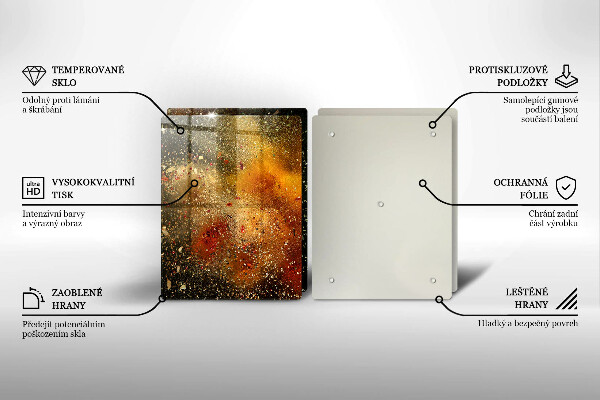 Sklo za varnú dosku Farebné korenie