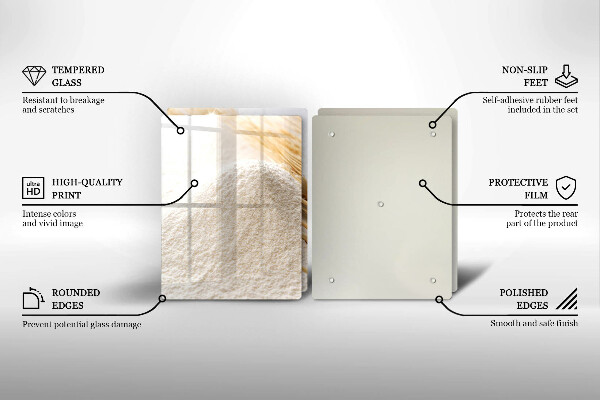 Sklo za varnú dosku Múka a obilné klasy