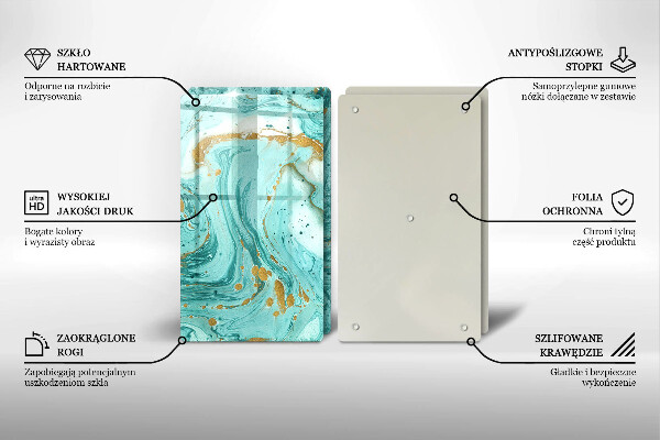 Sklo za varnú dosku Modrá abstrakcia