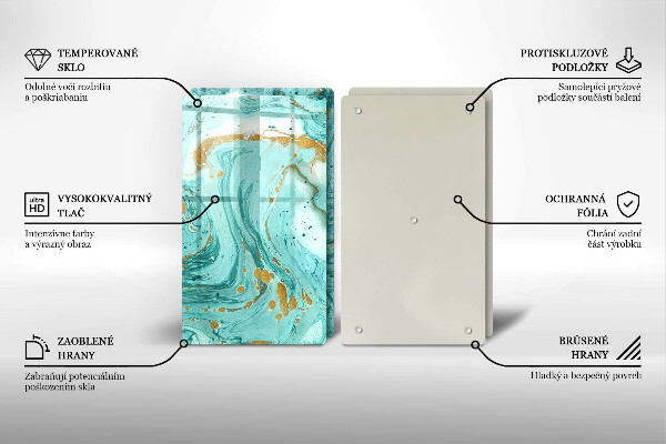 Sklo za varnú dosku Modrá abstrakcia