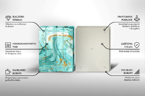 Sklo za varnú dosku Modrá abstrakcia