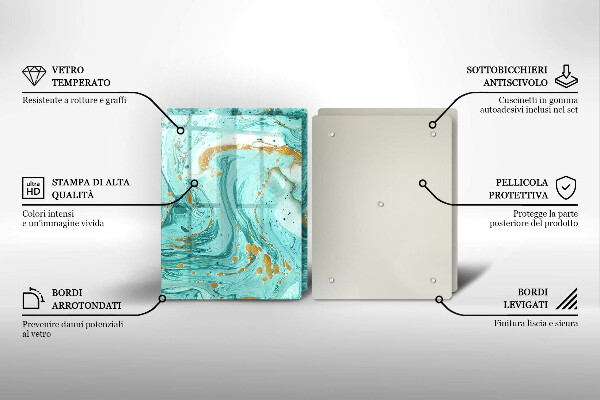 Sklo za varnú dosku Modrá abstrakcia